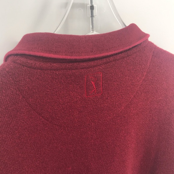 Burgundy PGA Tour Half-zip pullover Men’s M - Picture 8 of 8